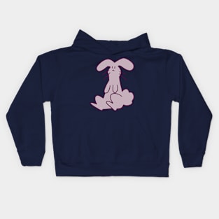 Purple Gray Bunny Kids Hoodie